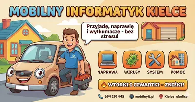 Mobilny Informatyk Kielce | Mobilny Serwis Komputerowy | Serwis PC i Laptopów || Dojazd do Klienta! ||
